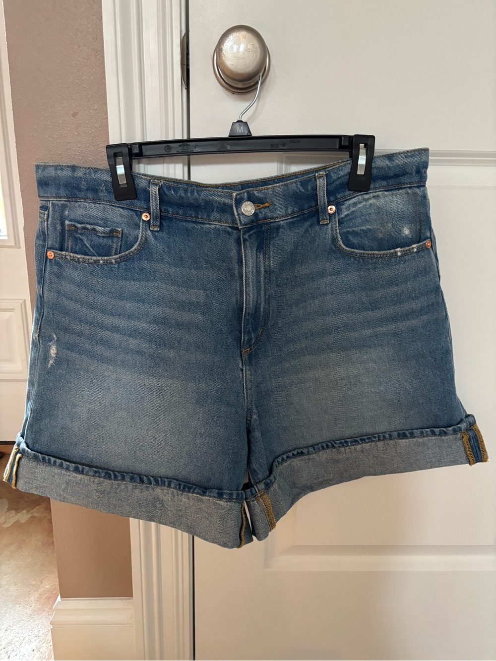 LOFT Light Blue Denim Cuffed Jean Shorts